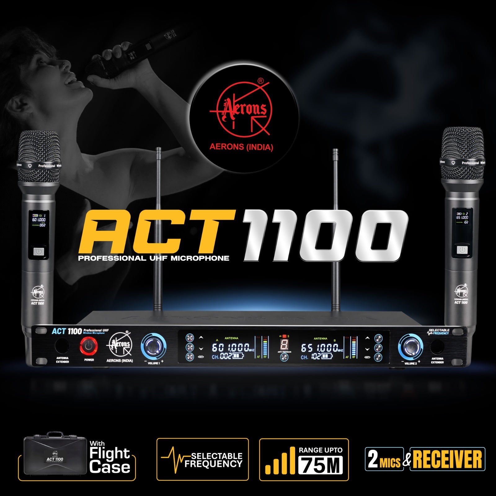 Aerons ACT1100 | Professional UHF Microphone