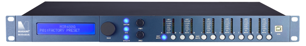 MARANI MIR480A 4 IN 8 OUT Professional Audio Processor